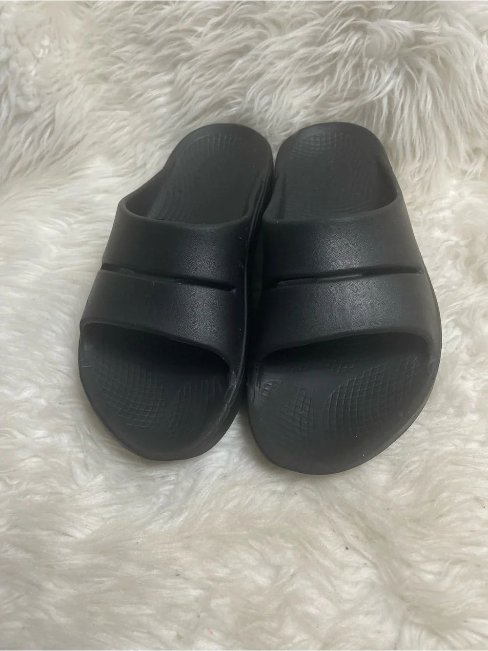 OOFOS Unisex sport Flex slide recovery black Sandals W SZ10 M SZ8